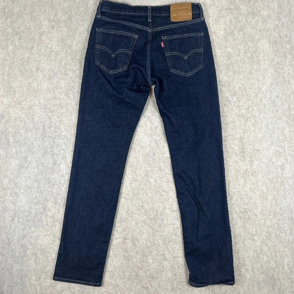 Men's Dark Blue Straight-Leg Jeans